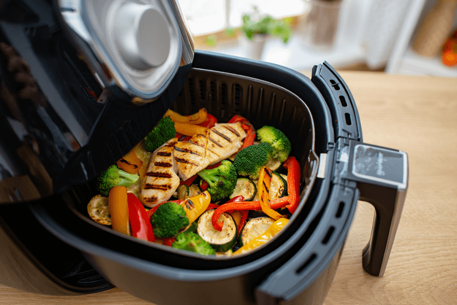 bac air flyer legumes et poulet